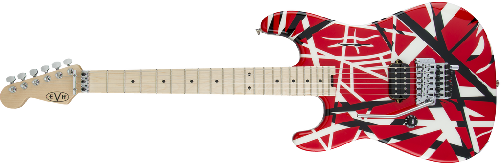 EVH Striped Series LEFT HANDED Red, Black, White, Maple
