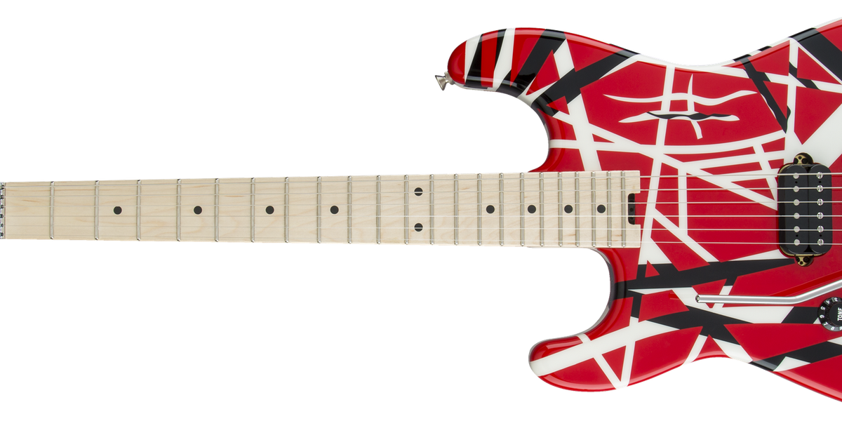 EVH Striped Series LEFT HANDED Red, Black, White, Maple