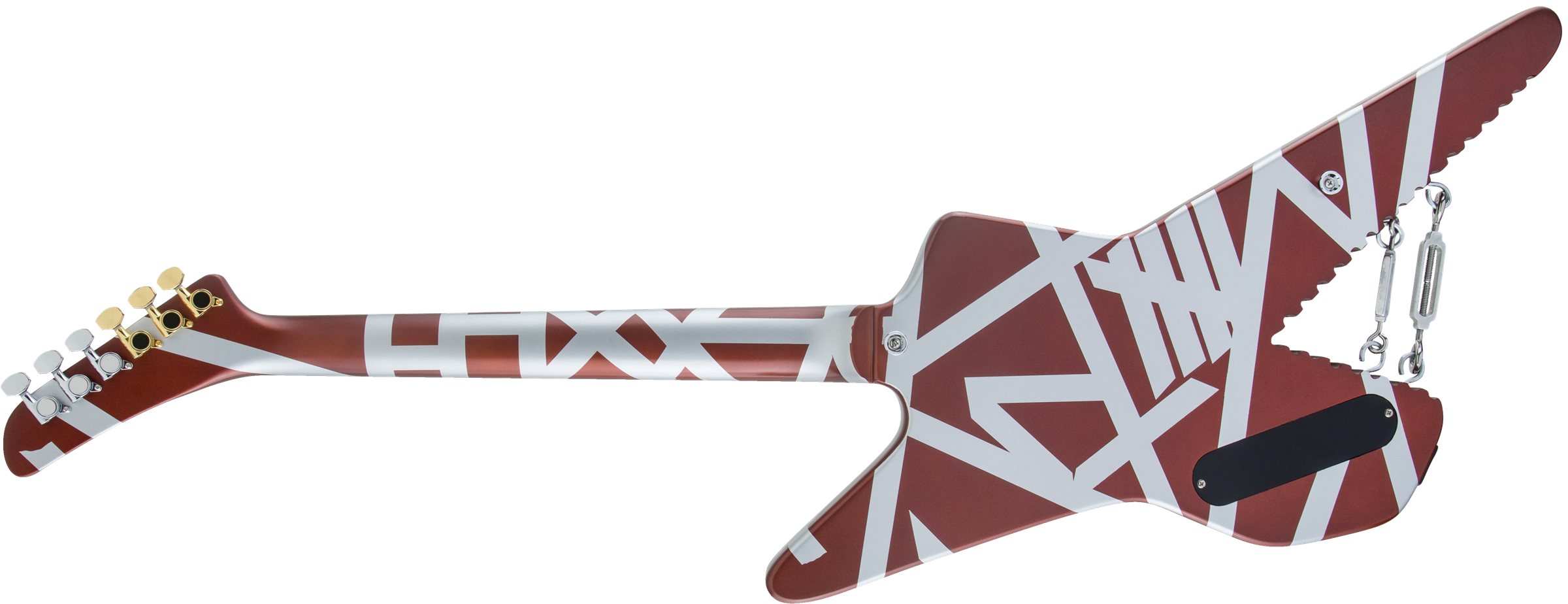EVH Striped Series Shark Burgundy with Silver Stripes 5107922505