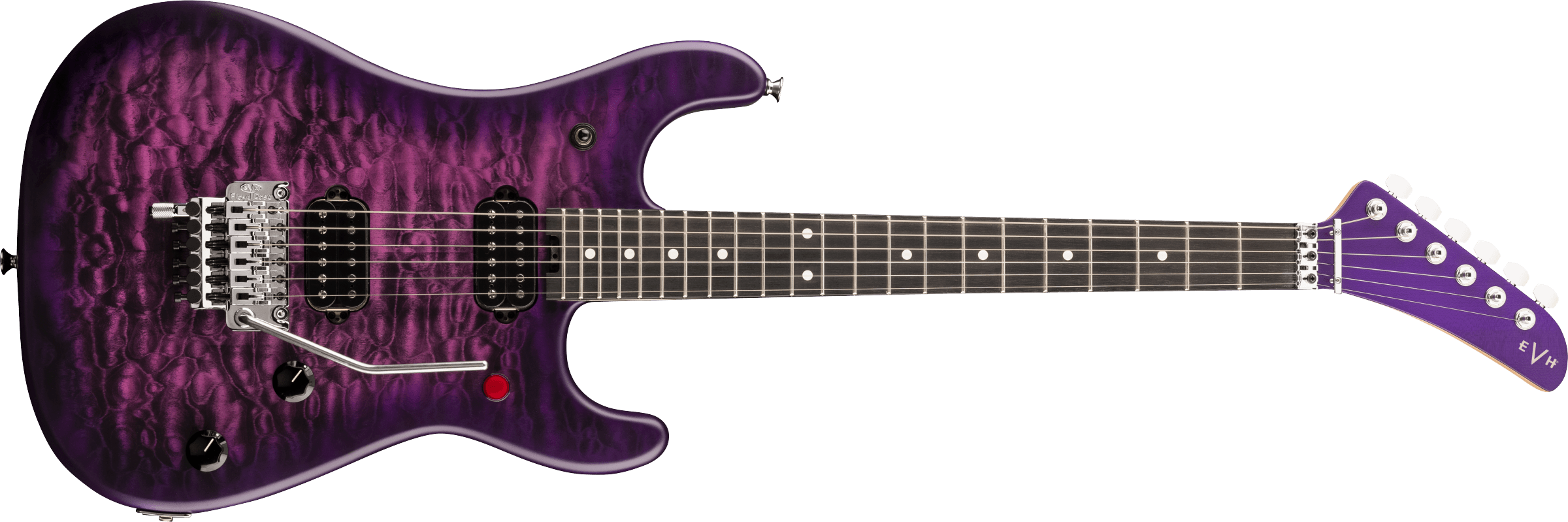 EVH 5150 Series Deluxe QM QUILTED MAPLE Ebony Fingerboard Purple Daze Satin Finish 5108002535 IN STOCK - SERIAL NUMBER EVH2113358 - 7.4 LBS