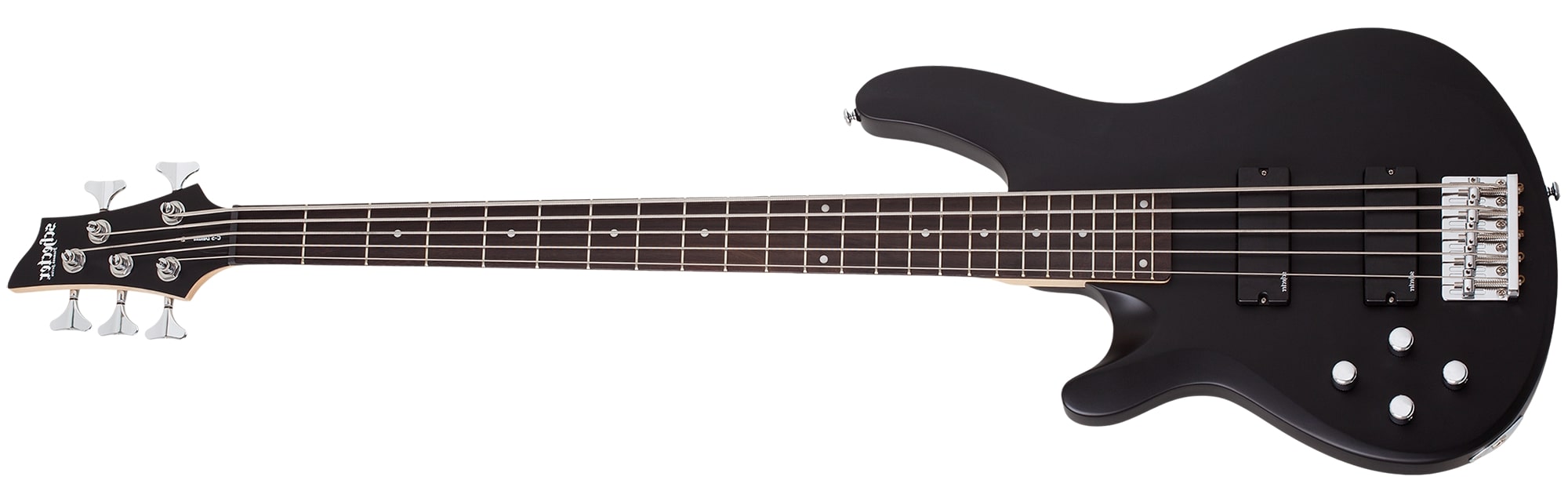 Schecter C-5 Deluxe 5-String Left-Handed Electric Bass, Satin Black 596-SHC