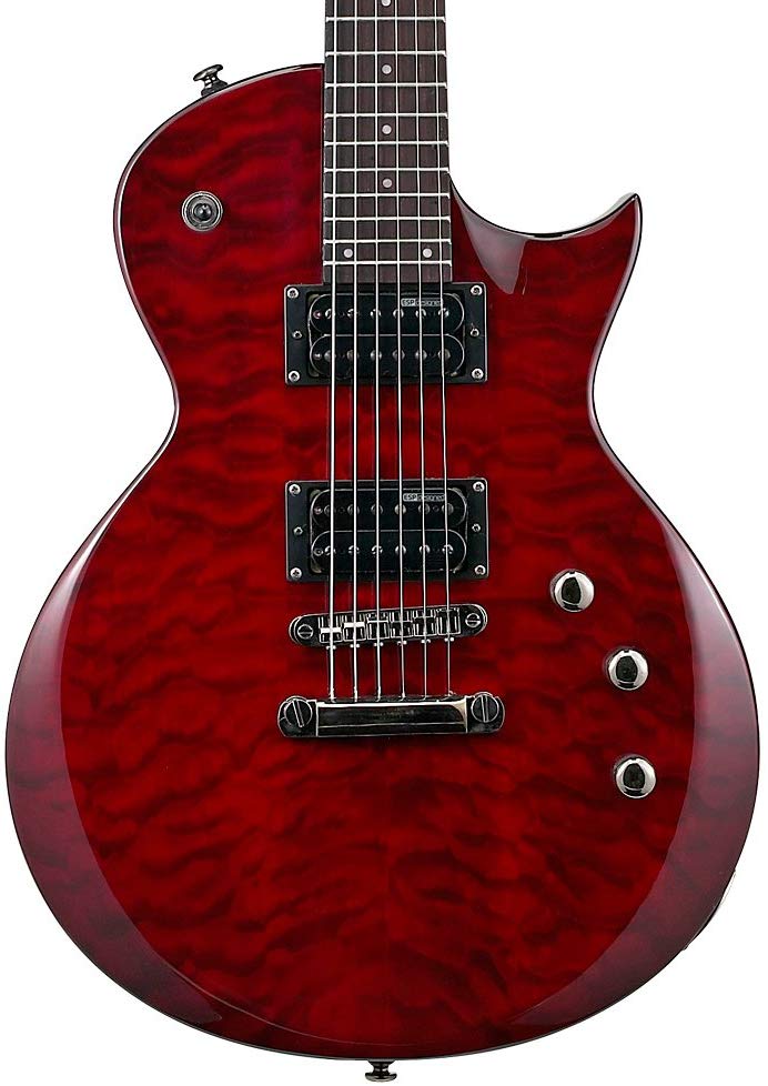 LTD LEC100QMSTBC EC 100QM See Thru Black Cherry Electric Guitar