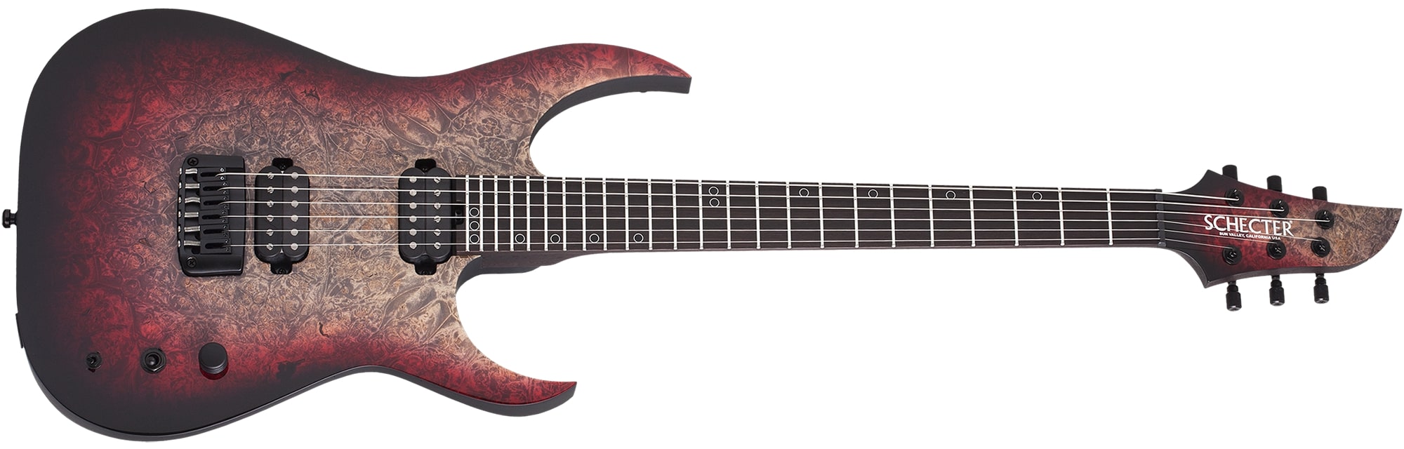Schecter Keith Merrow KM-6 MK-III Pro USA Signature Electric Guitar Bloodlust Crystal Burl 7029-SHC