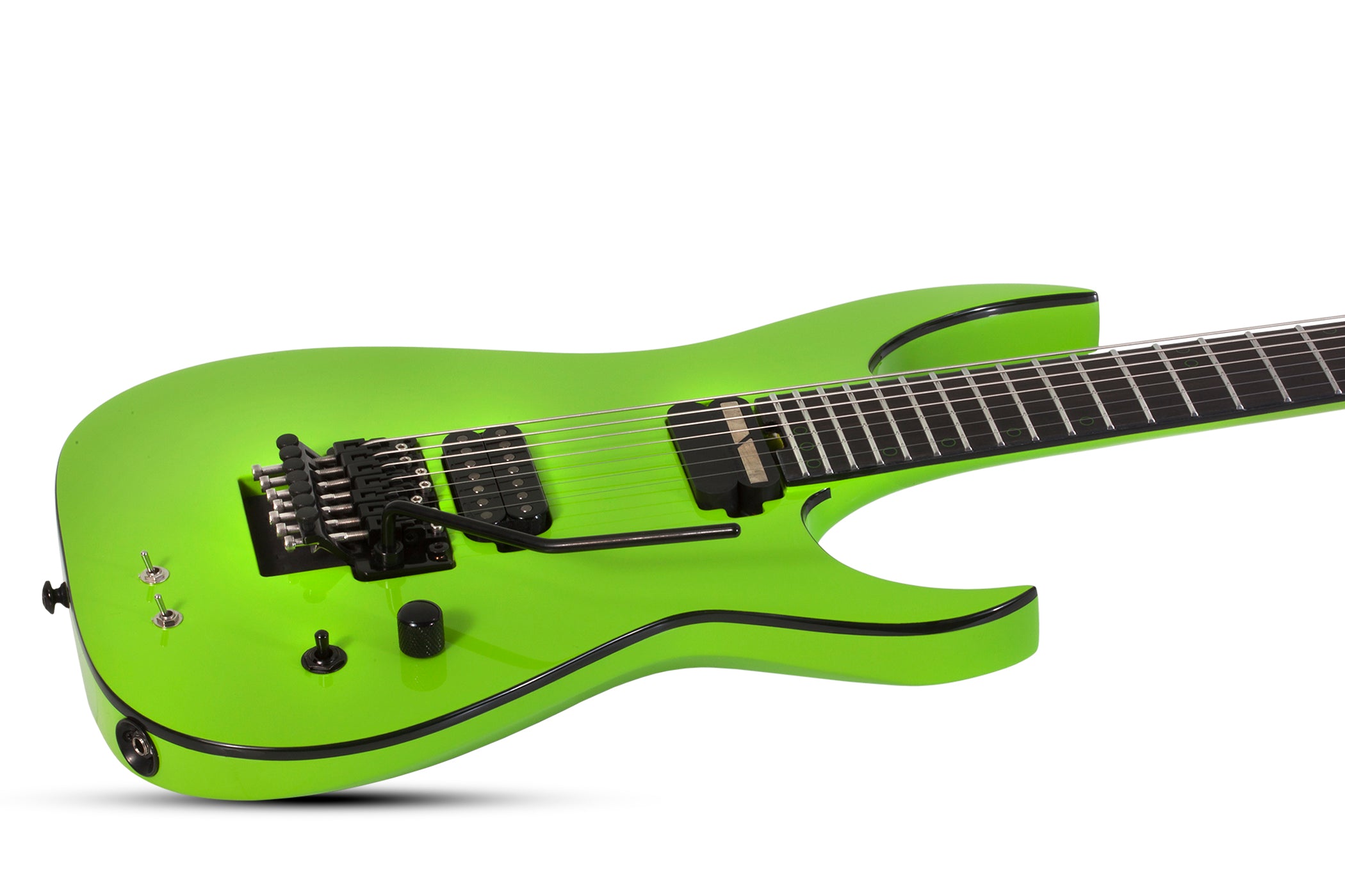 Schecter Keith Merrow KM-7 FR S Mk-III Hybrid 7-String Electric Guitar, Lambo Green 844-SHC