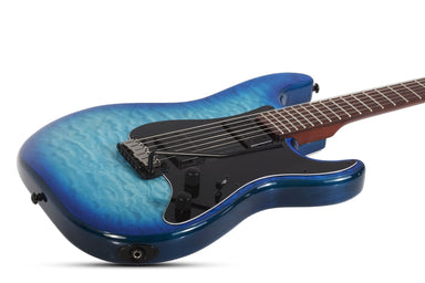 Schecter Traditional Pro Electric Guitar With Roasted Maple Fretboard, Transparent Blue Burst 866-SHC