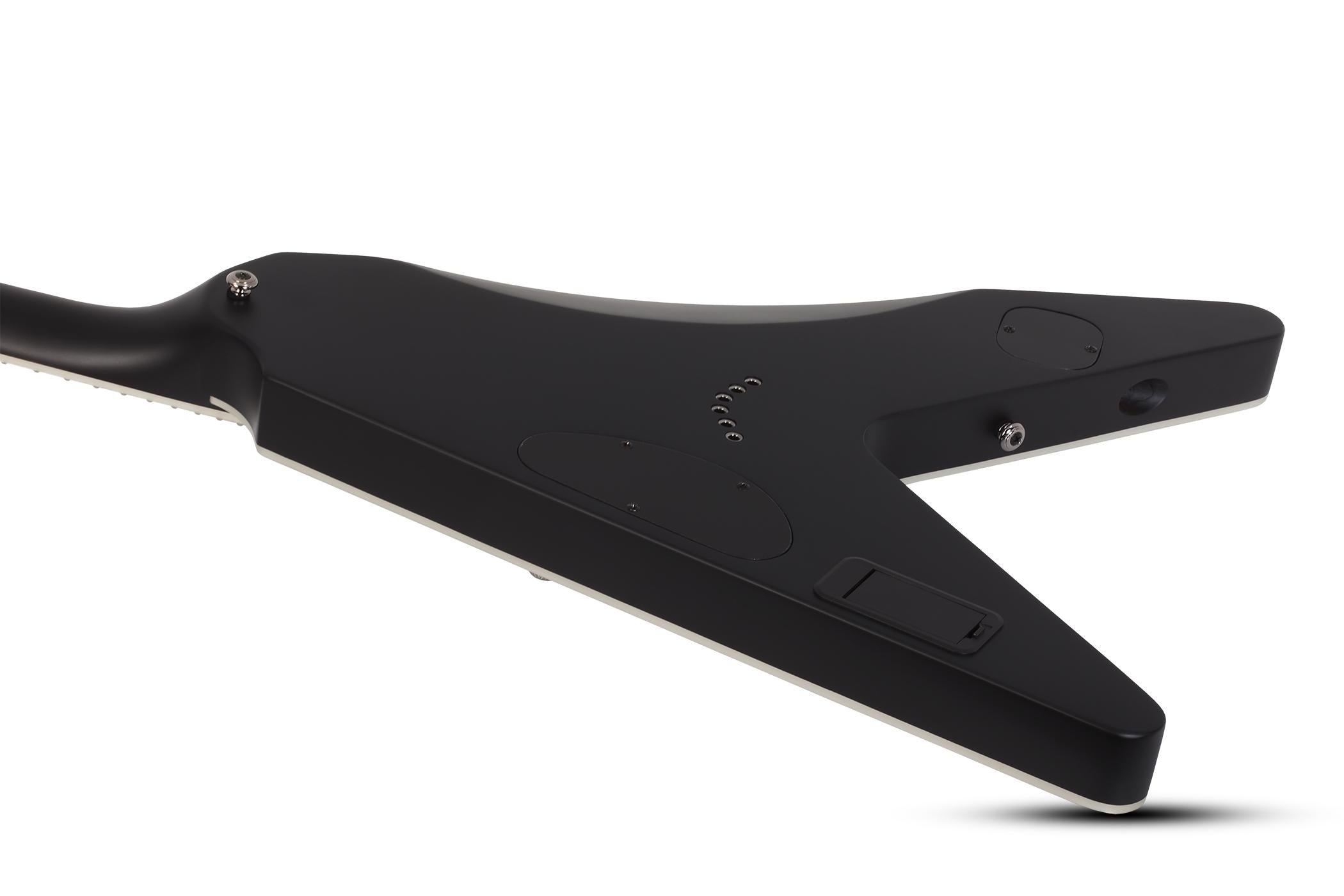 Schecter Juan of the Dead V-1 Electric Guitar, Black Reign 914-SHC SERIAL NUMBER W22120233 - 6.8 LBS