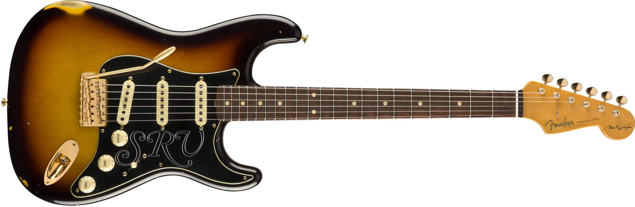 Fender Custom Shop SRV Stevie Ray Vaughan Signature Stratocaster Relic with Closet Classic Hardware, Rosewood Fingerboard, Faded 3-Color Sunburst 9235001087