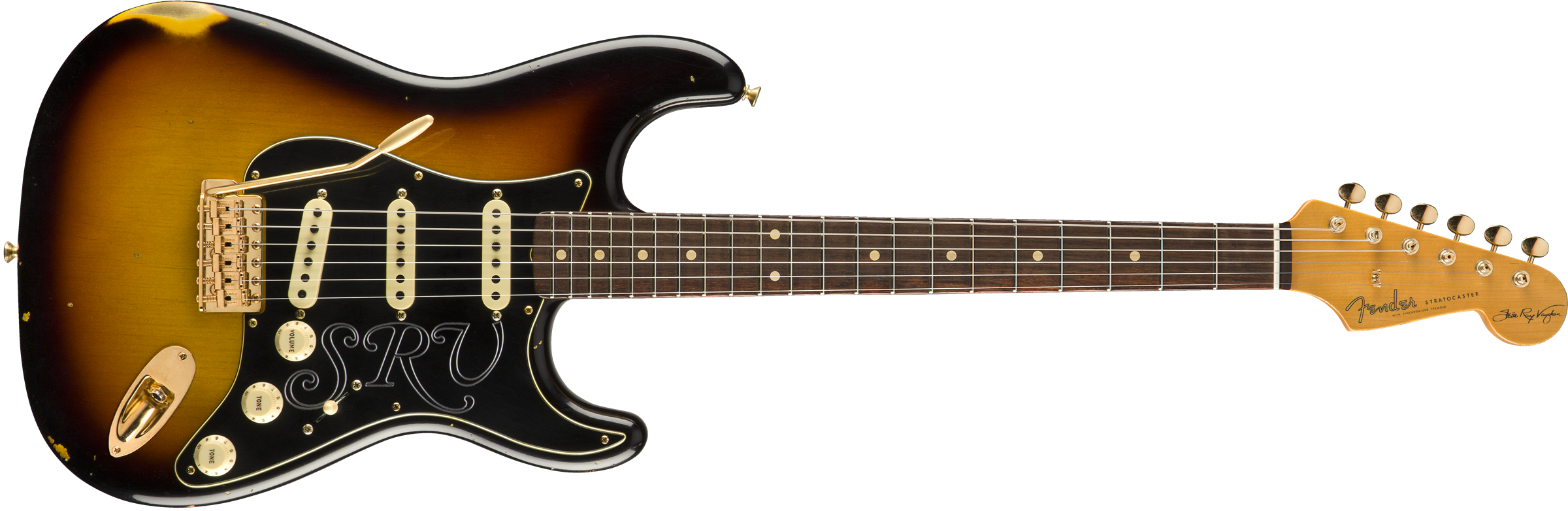Fender Custom Shop SRV Stevie Ray Vaughan Signature Stratocaster Relic with Closet Classic Hardware, Rosewood Fingerboard, Faded 3-Color Sunburst 9235001087 SERIAL NUMBER CZ566267 - 7.6 LBS