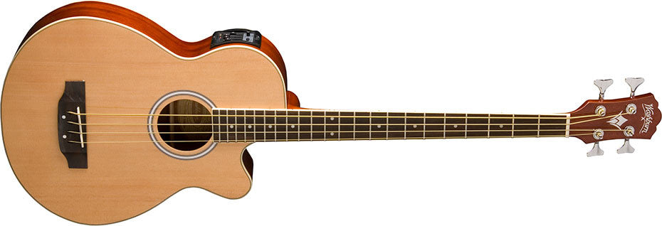 Washburn 4-String Acoustic Bass Guitar, Natural AB5K-A