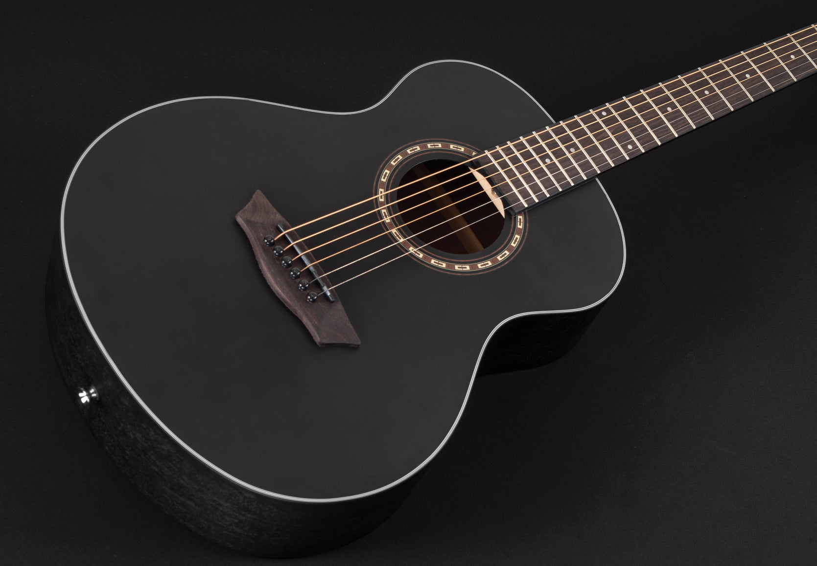 Washburn Apprentice G-Mini 6-String Acoustic Guitar Matte Black AGM5BMK-A
