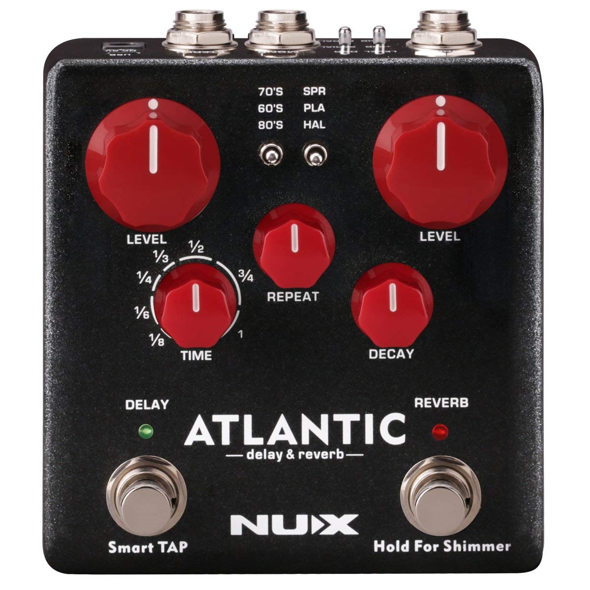 delay reverb in one pedal NUX Multi Delay and Reverb Effect Pedal with Inside Routing and Secondary Reverb Effects ATLANTIC-NUX