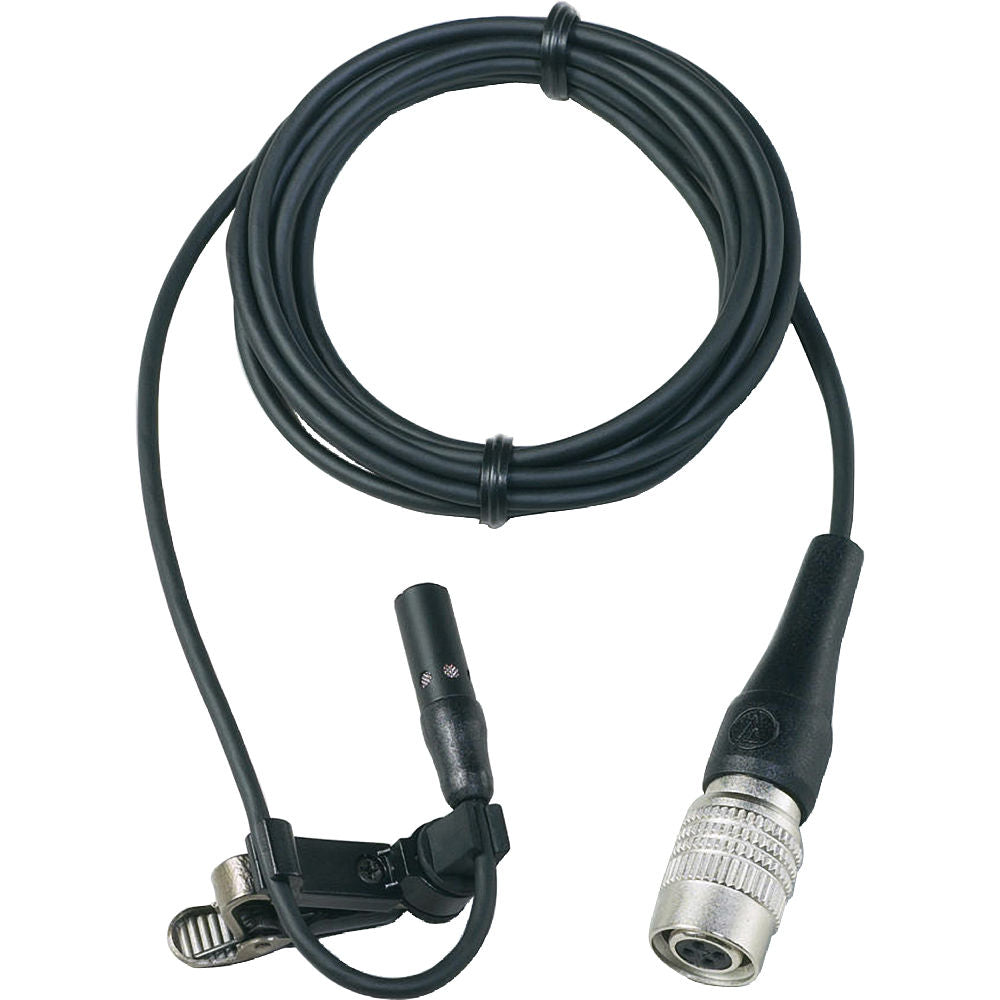 Audio Technica AT898cW Omni Directional Lavalier Condenser Microphone with Locking 4 pin Connector