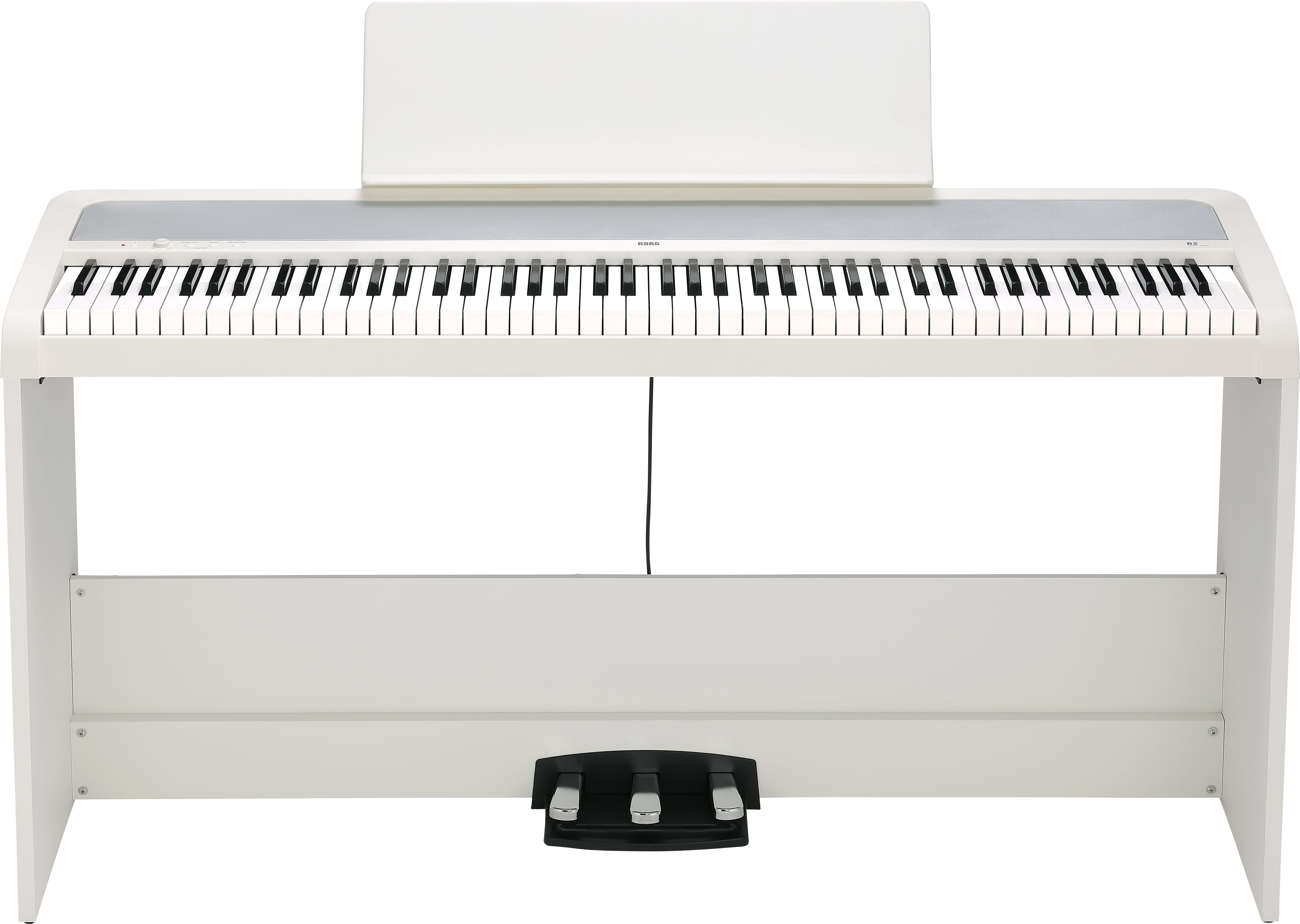 Korg 88 Key Hammer Action Stage Piano With Stand Pedal Included White B2SP-WH