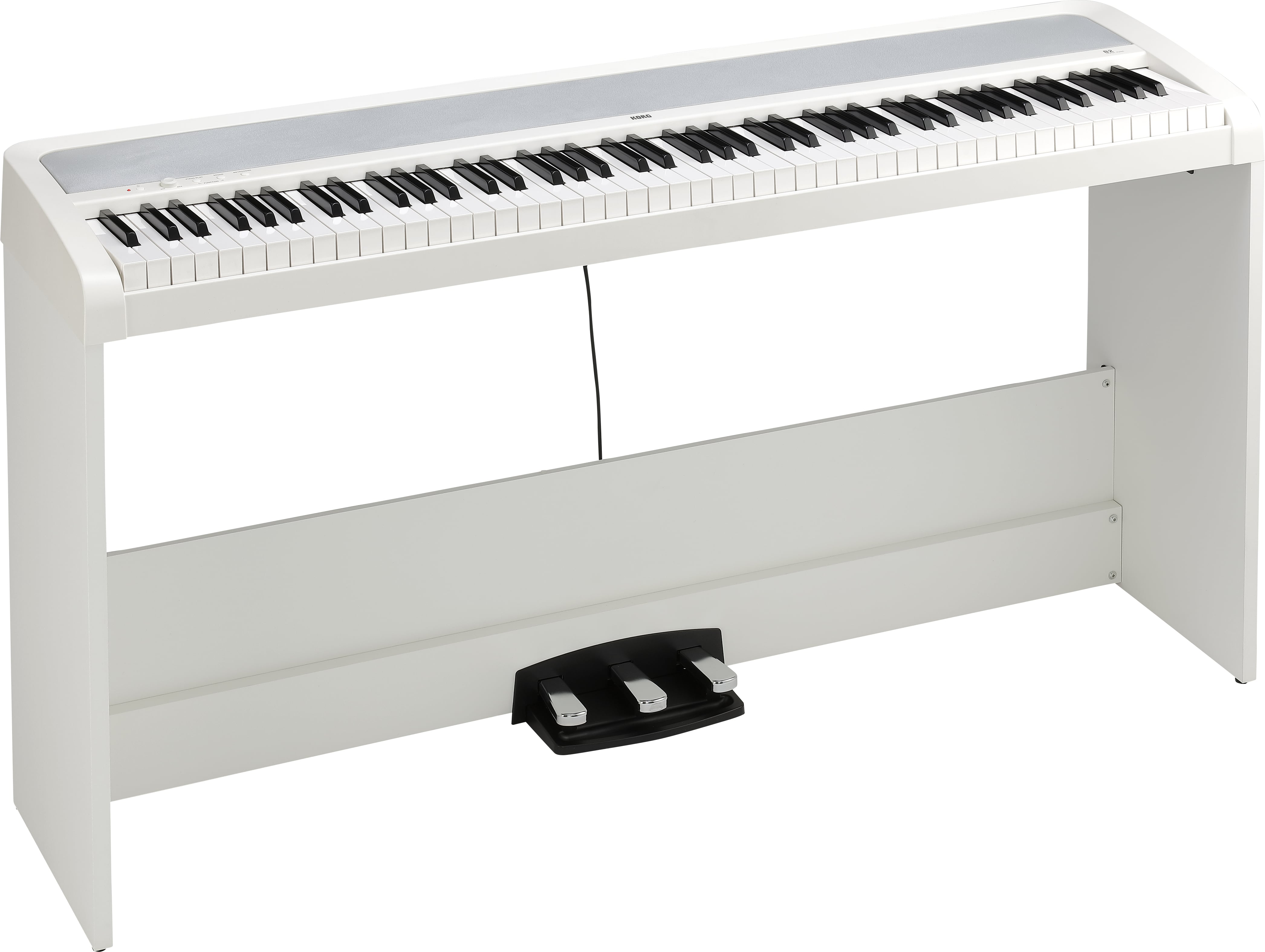 Korg 88 Key Hammer Action Stage Piano With Stand Pedal Included White B2SP-WH