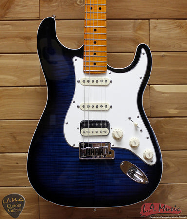 Fender Custom Shop Slab Body Stratocaster HSS Double Bound Okume Royal Blue Burst 9231006855 - L.A. Music - Canada's Favourite Music Store!