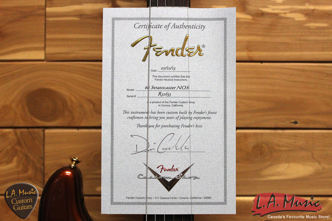 Fender Custom Shop Masterbuilt Dennis Galuszka 1966 NOS Startocaster Copper Tobacco Burst 9216008024 - SN R32633 - L.A. Music - Canada's Favourite Music Store!