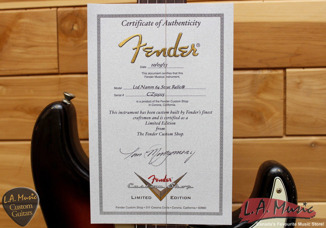 Fender Custom Shop Namm 2016 #181 Limited Edition Stratocaster Faded 3 Tone Sunburst - 9230903800 - L.A. Music - Canada's Favourite Music Store!