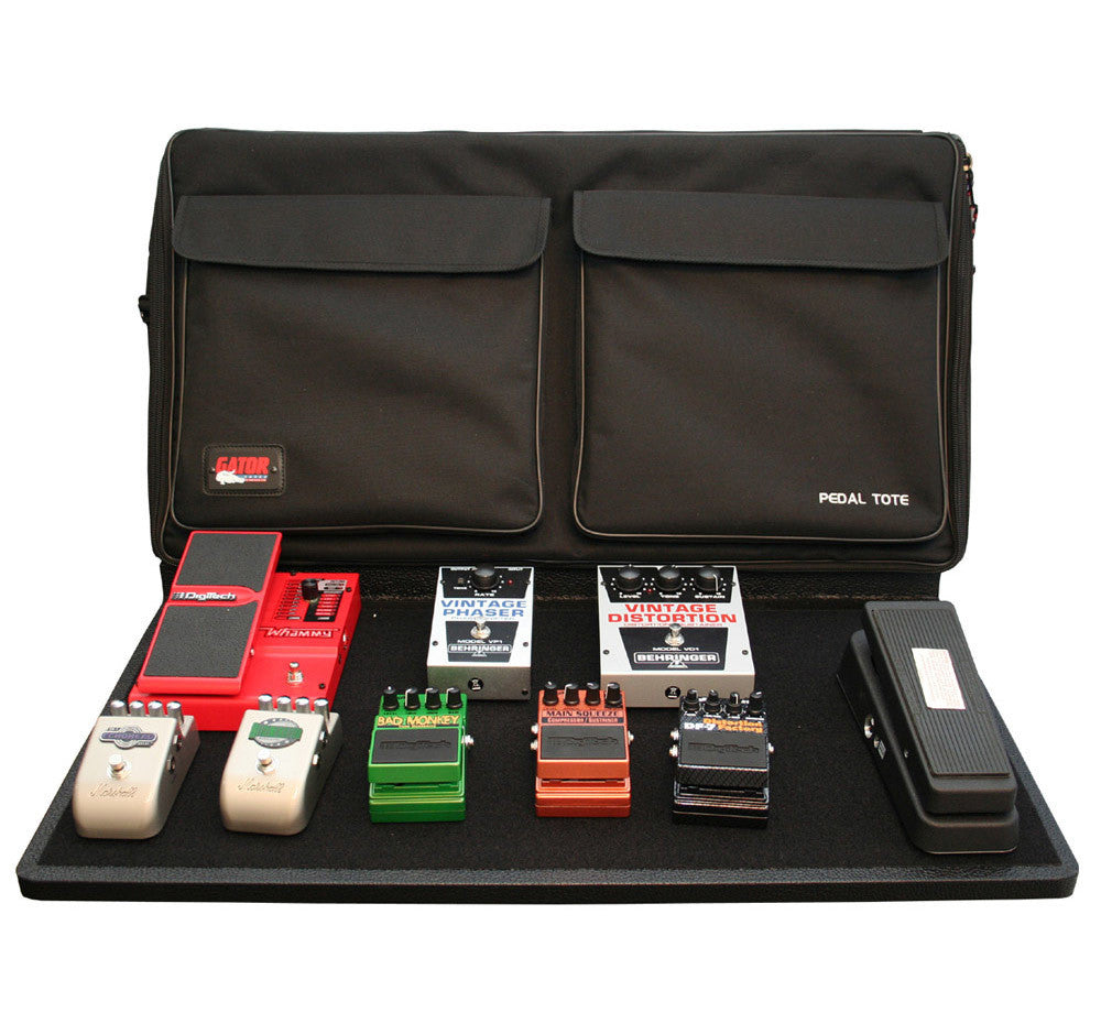 Gator 30" X 16" Wood Pedal Board With Black Nylon Carry Bag; Includes G-Bus-8 Power Supply With (8) 9V & (3) 18V Outputs & Cables GPT-PRO-PWR - L.A. Music - Canada's Favourite Music Store!