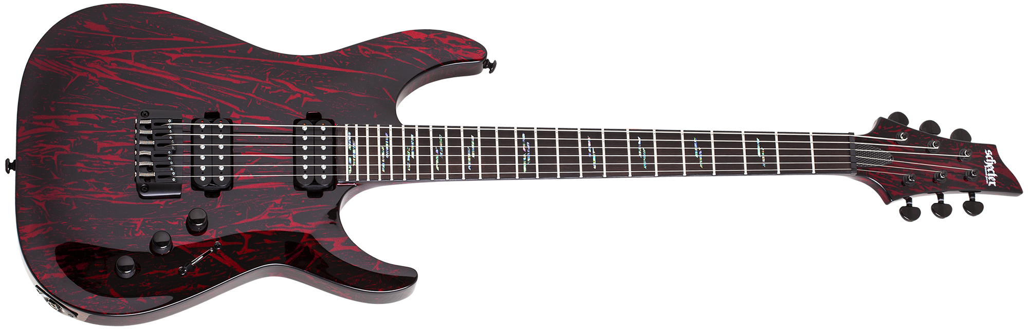 Schecter C-1 Silver Mountain Electric Guitar Blood Moon 1475