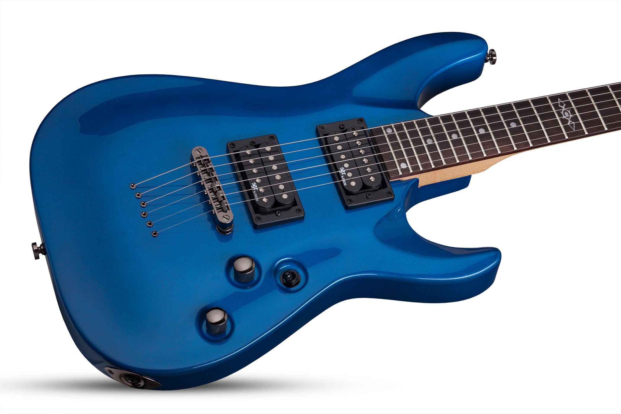 Schecter SGR Series C-1-SGR-EB Electric Blue Guitar with SGR Pickups and Gigbag 3804-SHC