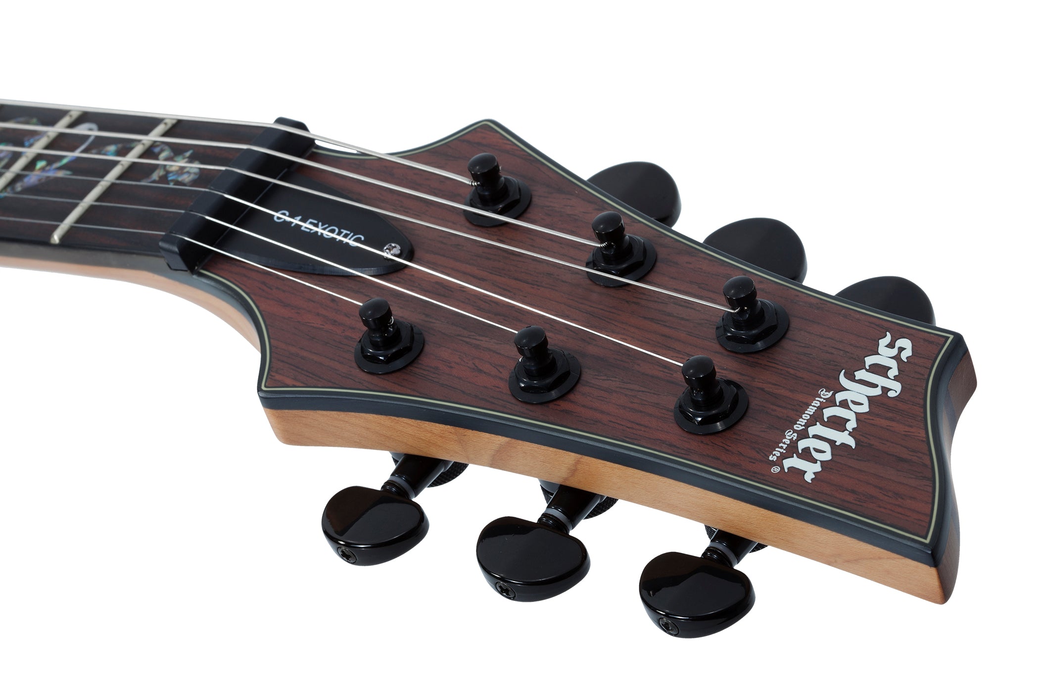 Schecter E-1 Electro-Resin Electric Guitar, Transparent Blue