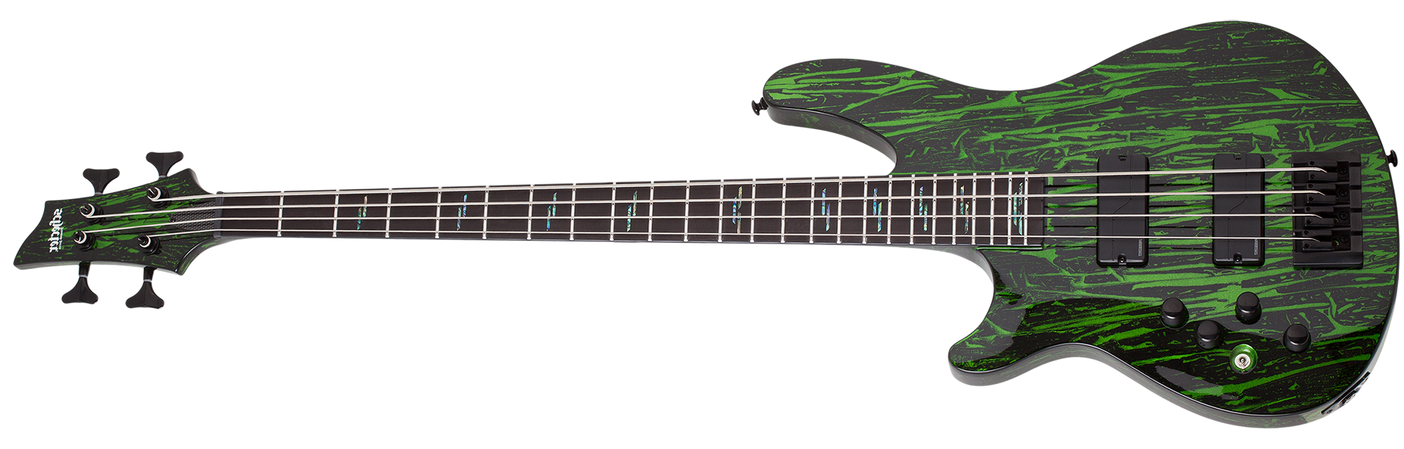Schecter C-4 Silver Mountain Toxic Venom 1492-SHC LEFT HANDED 4 String Bass