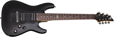 Schecter SGR 7 String Electric Guitar Midnight Satin Black 3822-SHC
