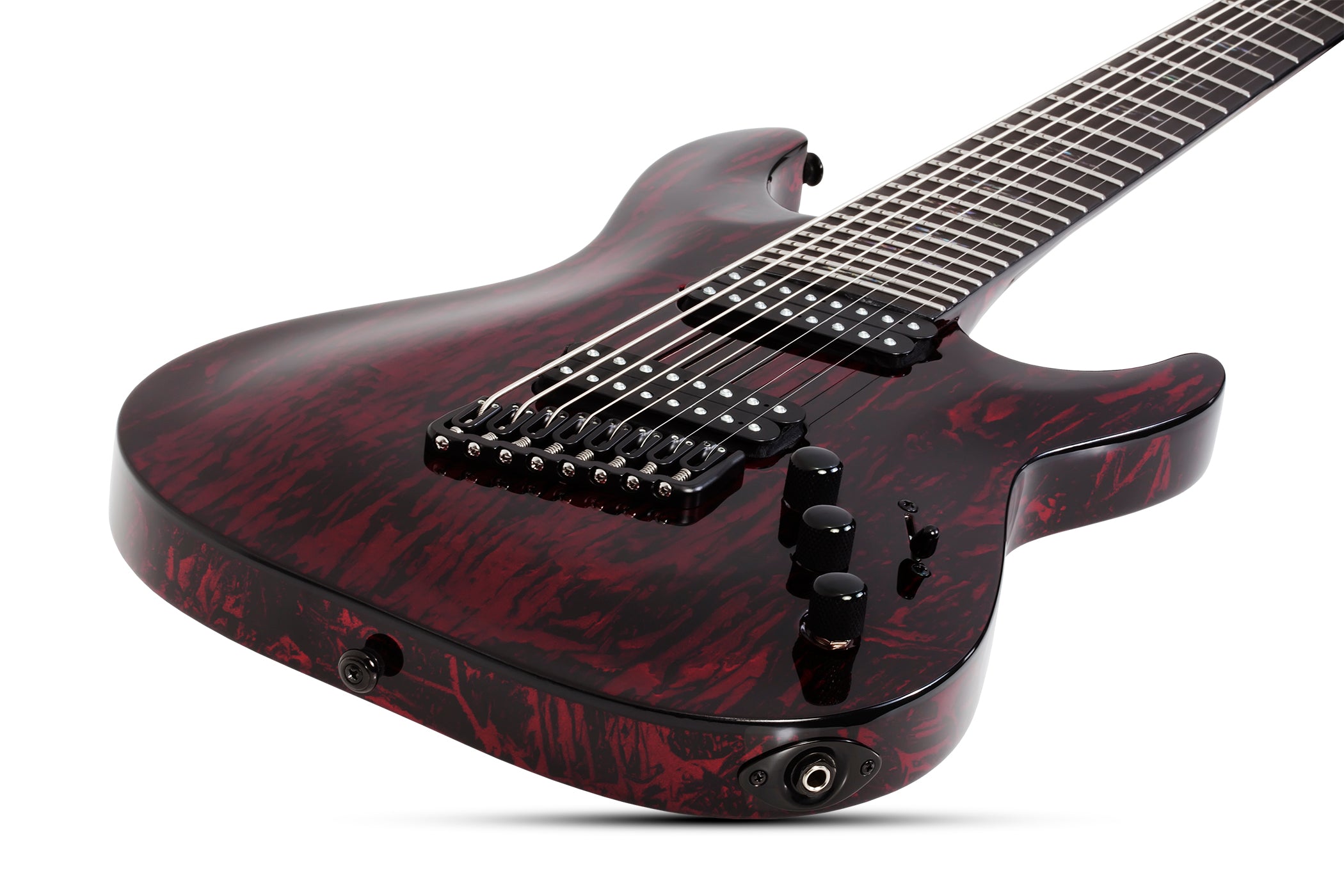 Schecter C-8 Multiscale Silver Mountain Electric Guitar, Blood Moon 1478-SHC