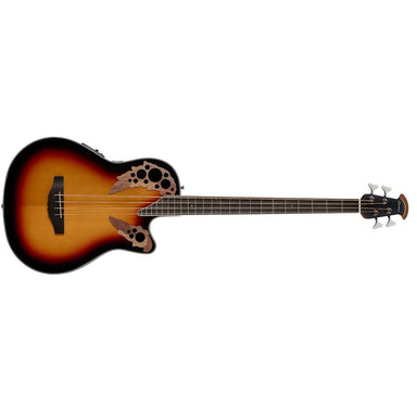 Ovation Celebrity Elite Exotic 4-String Acoustic / Electric Bass, Natural Exotic Quilted Maple CEB44-1N