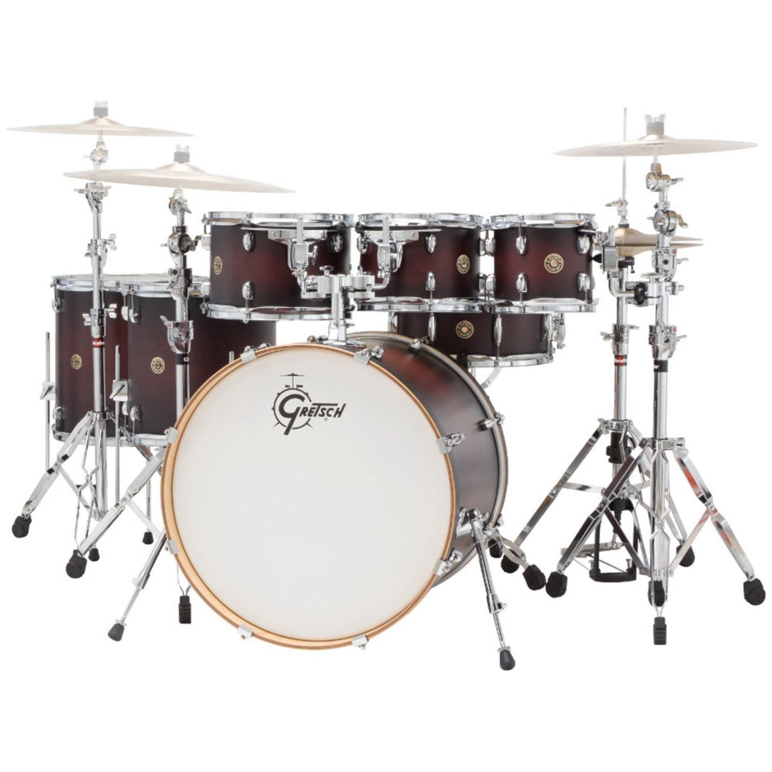 Gretsch Drums Catalina Maple (Satin Deep Cherry Burst) 7PC Rock Shell Pack CM1-E826P-SDCB