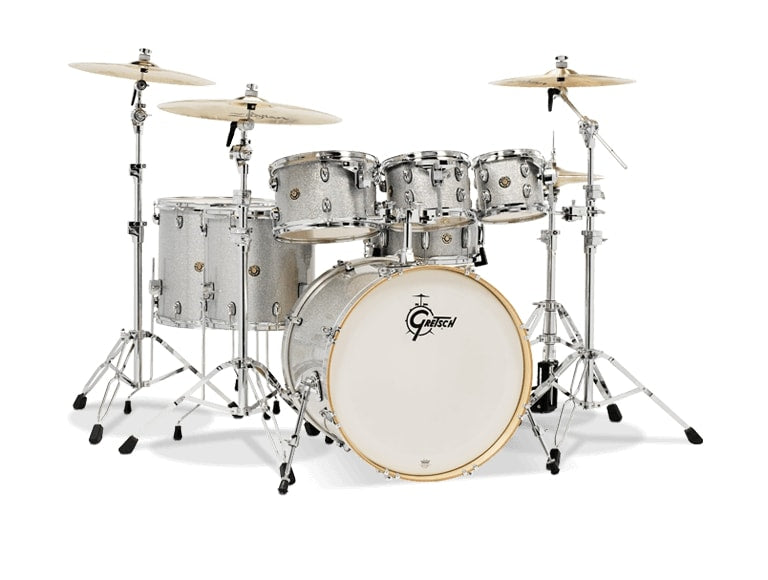 Gretsch Drums Gretsch Drums Catalina Maple 7-Piece Drum Shell Pack, Silver Sparkle CM1-E826P-SS