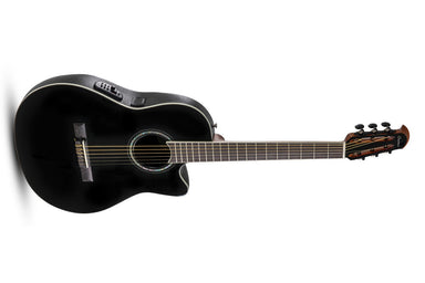 Ovation Mid-depth Classical Acoustic / Electric Guitar, Black CS24C-5G