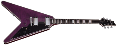 Schecter V-1 Custom Electric Guitar Trans Purple 654-SHC