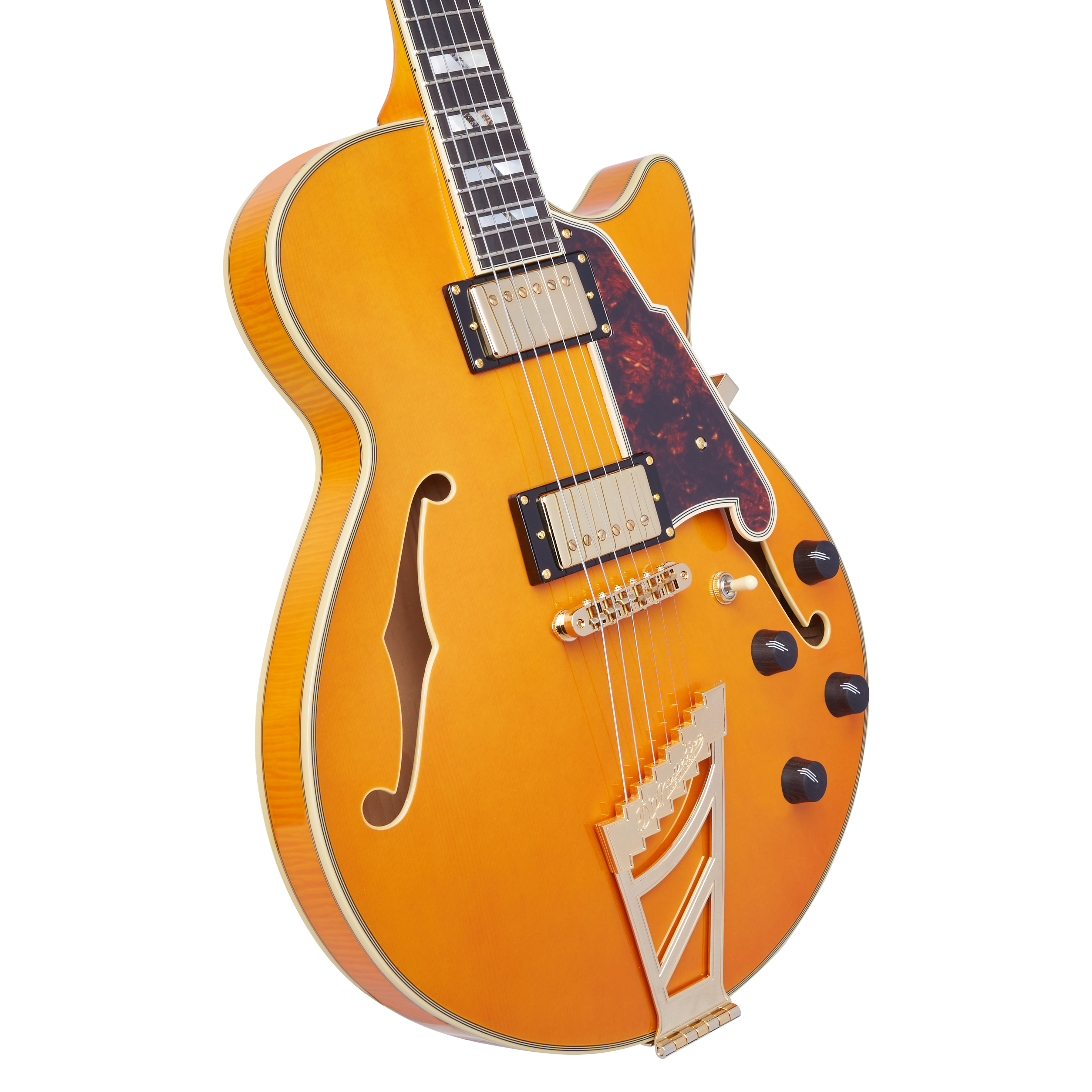 D'Angelico Excel SS Semi-hollowbody Electric Guitar With Stairstep Tailpiece Vintage Natural DAESSVNATGT