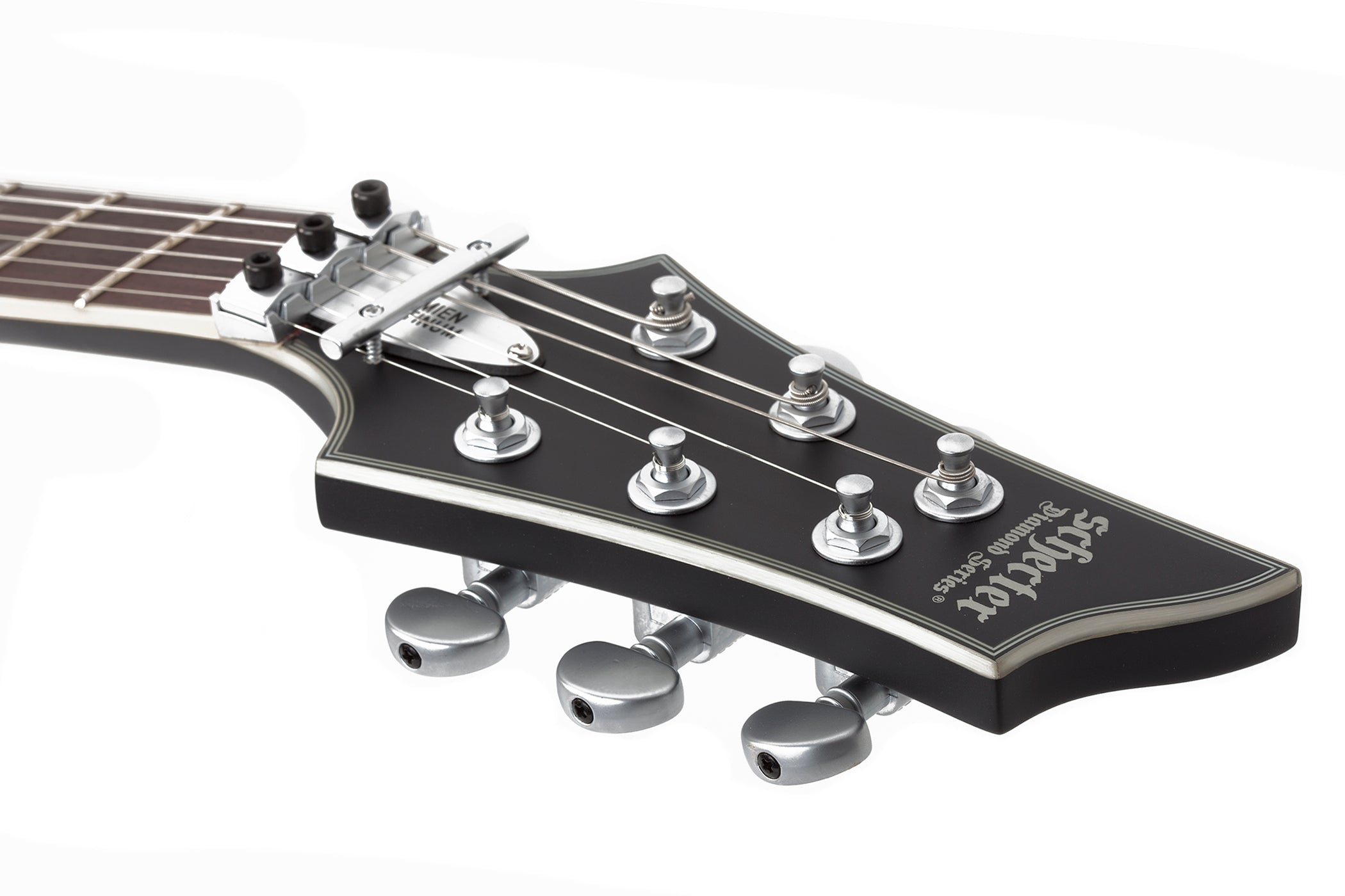 Schecter DAMIEN PLATINUM DAMIEN-PLAT-6-FR-SBK Satin Black Guitar with FR & EMG 81, 85 Pickups 1183-SHC