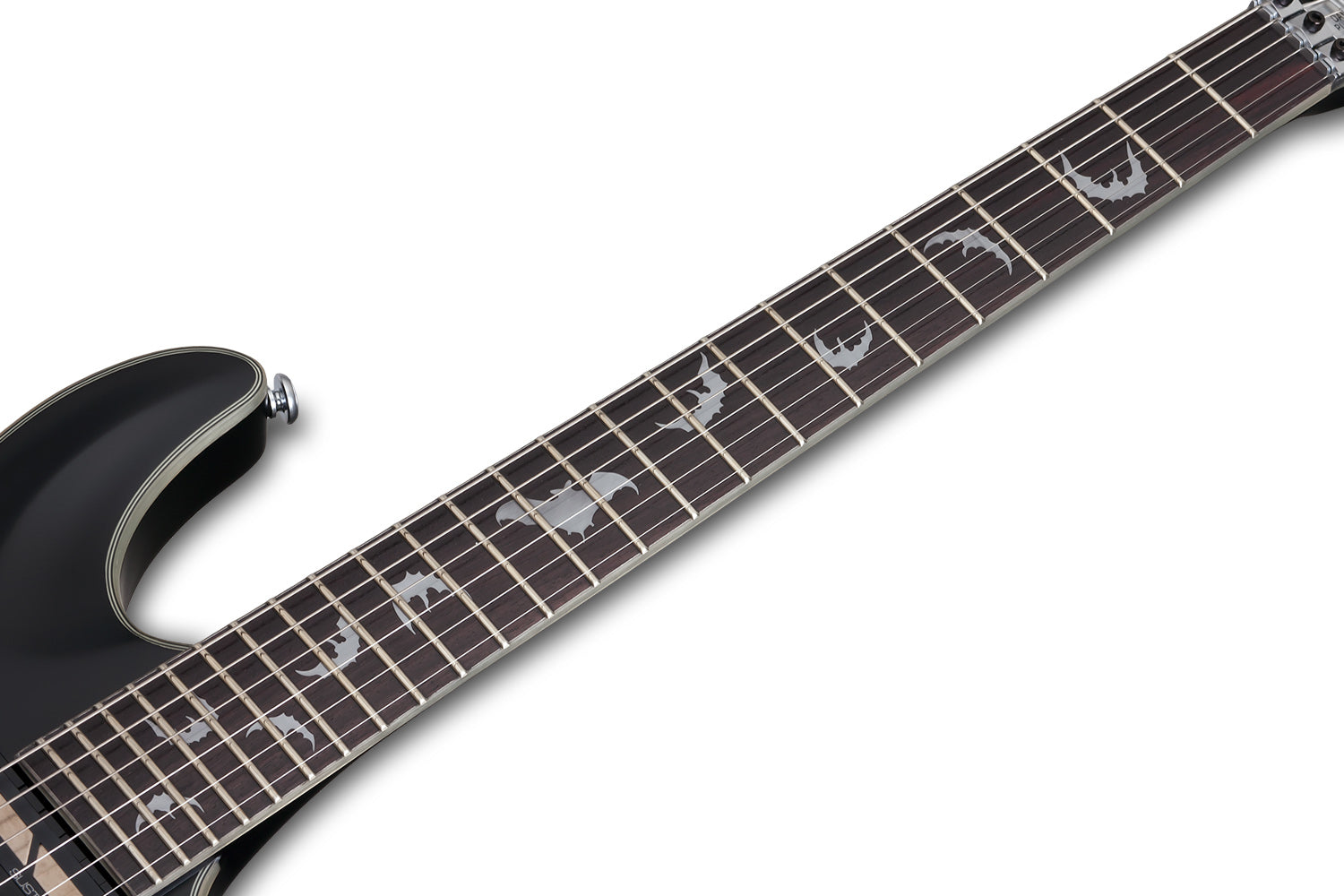 Schecter DAMIEN PLATINUM DAMIEN-PTM-6-FR-S-SBK Satin Black Guitar w FR and  Sustainiac and EMG 81 1189-SHC