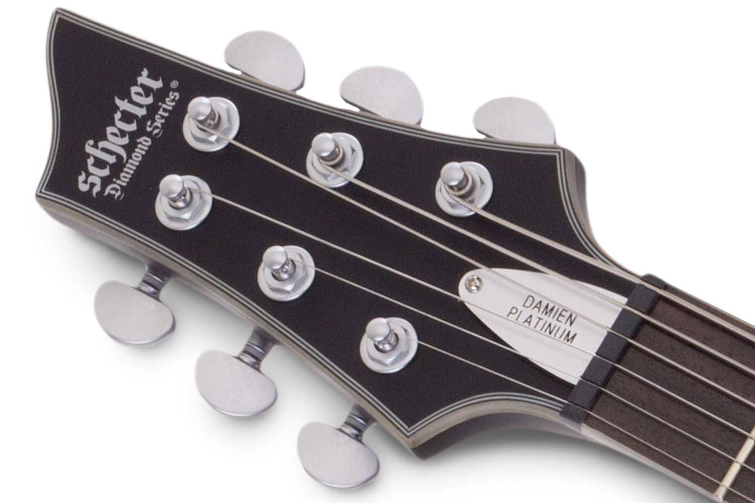 Schecter LEFT HANDED DAMIEN PLATINUM DAMIEN-PLAT-6-LH-SBK Satin Black Guitar with EMG 81, 85 Pickups 1182-SHC