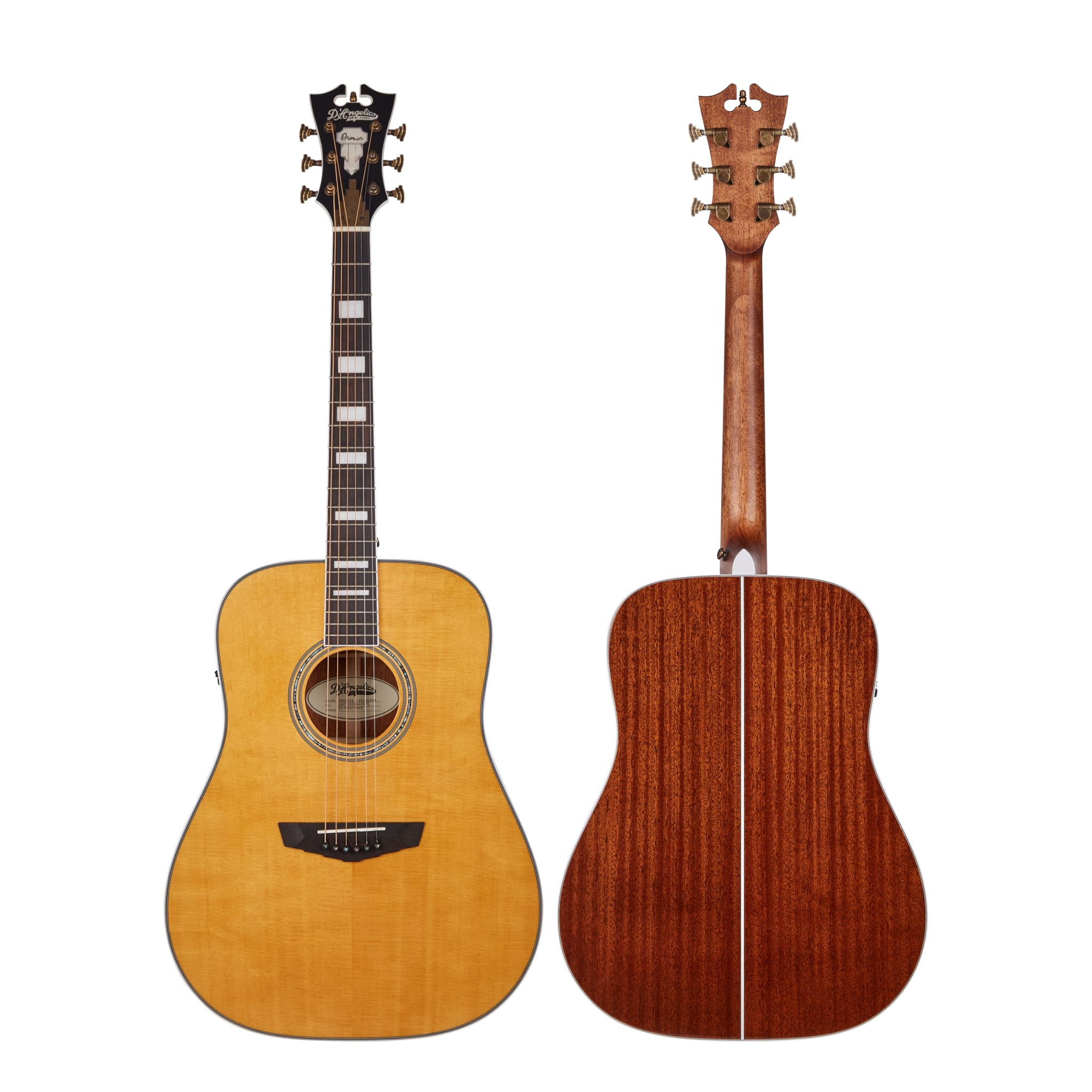D'Angelico Premier Lexington Acoustic / Electric Guitar,Vintage Natural DAPD300VNATAPS