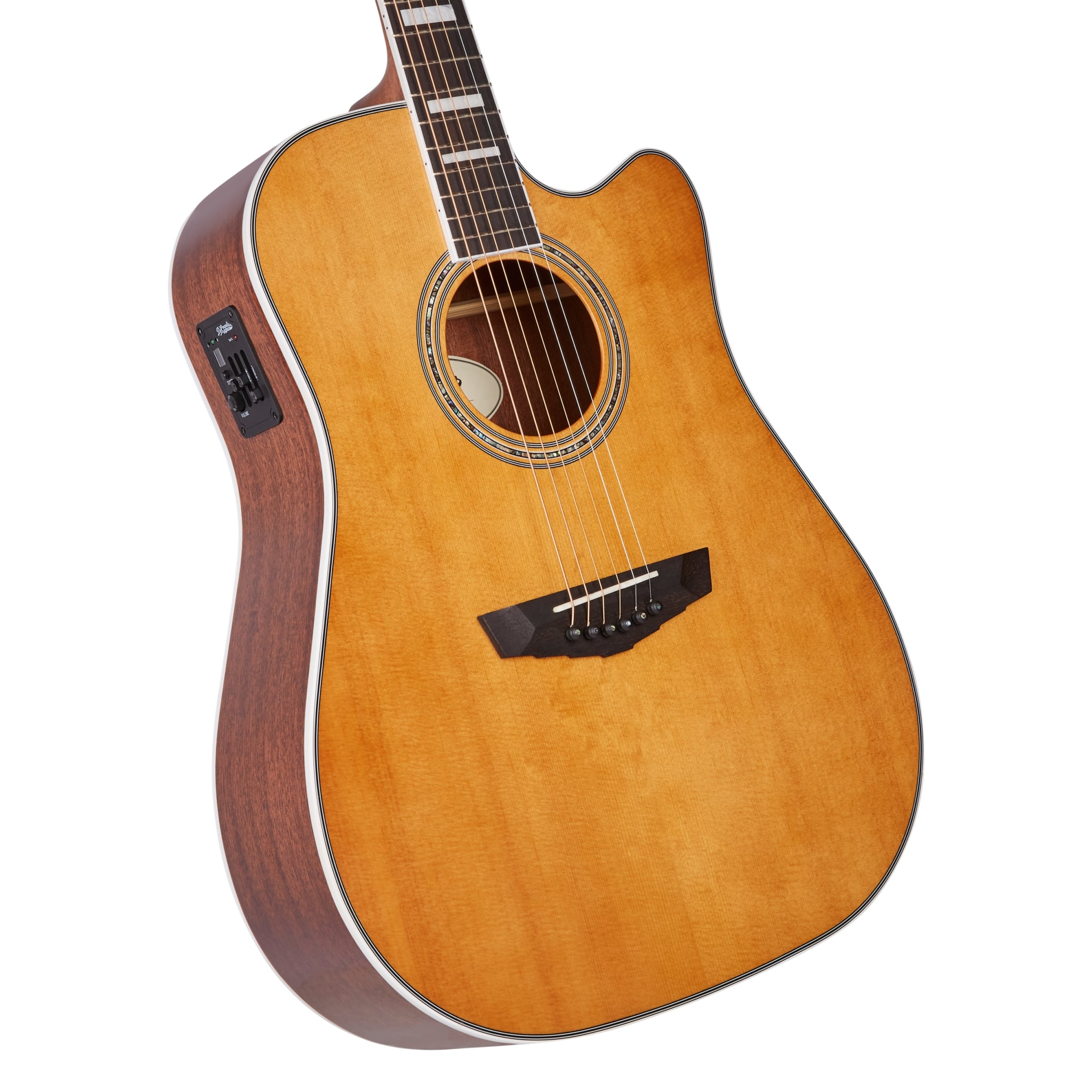 D'Angelico Premier Bowery Acoustic / Electric Guitar Vintage Natural DAPD500VNATAPS