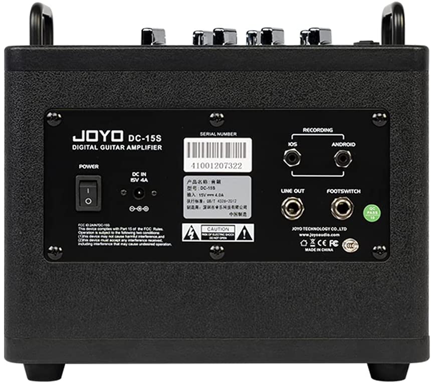 Joyo Technologies 15 Watt Rechargeable Bluetooth Combo Guitar Amplifier DC-15S