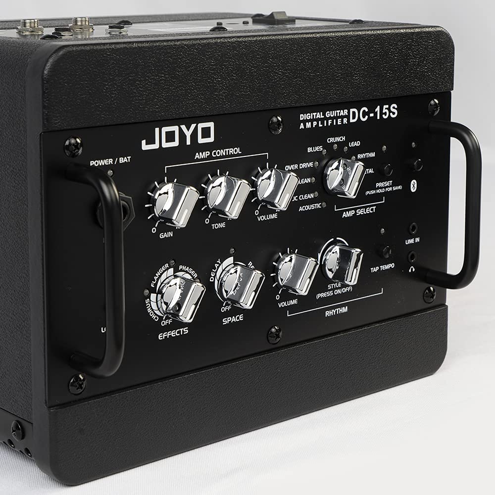 Joyo Technologies 15 Watt Rechargeable Bluetooth Combo Guitar Amplifier DC-15S