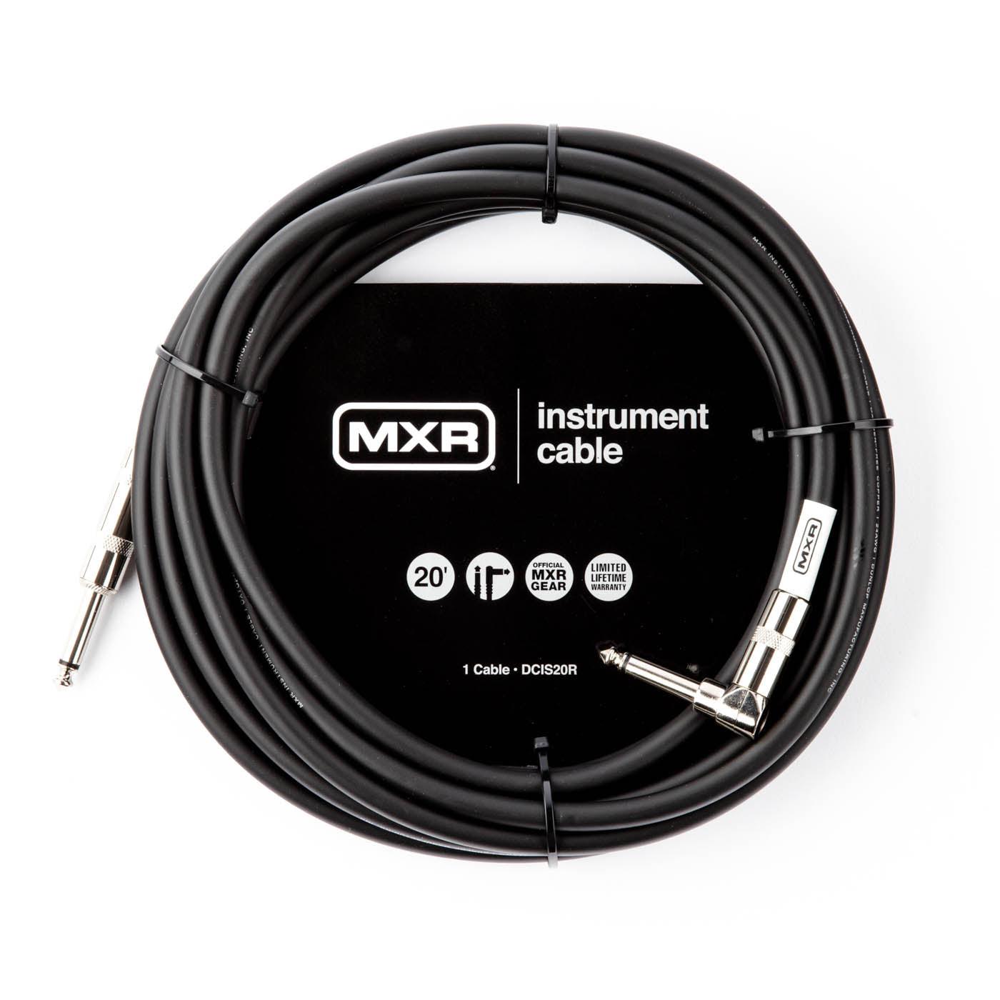 Dunlop MXR Instrument Cable 20' Right Angle DCIS20R