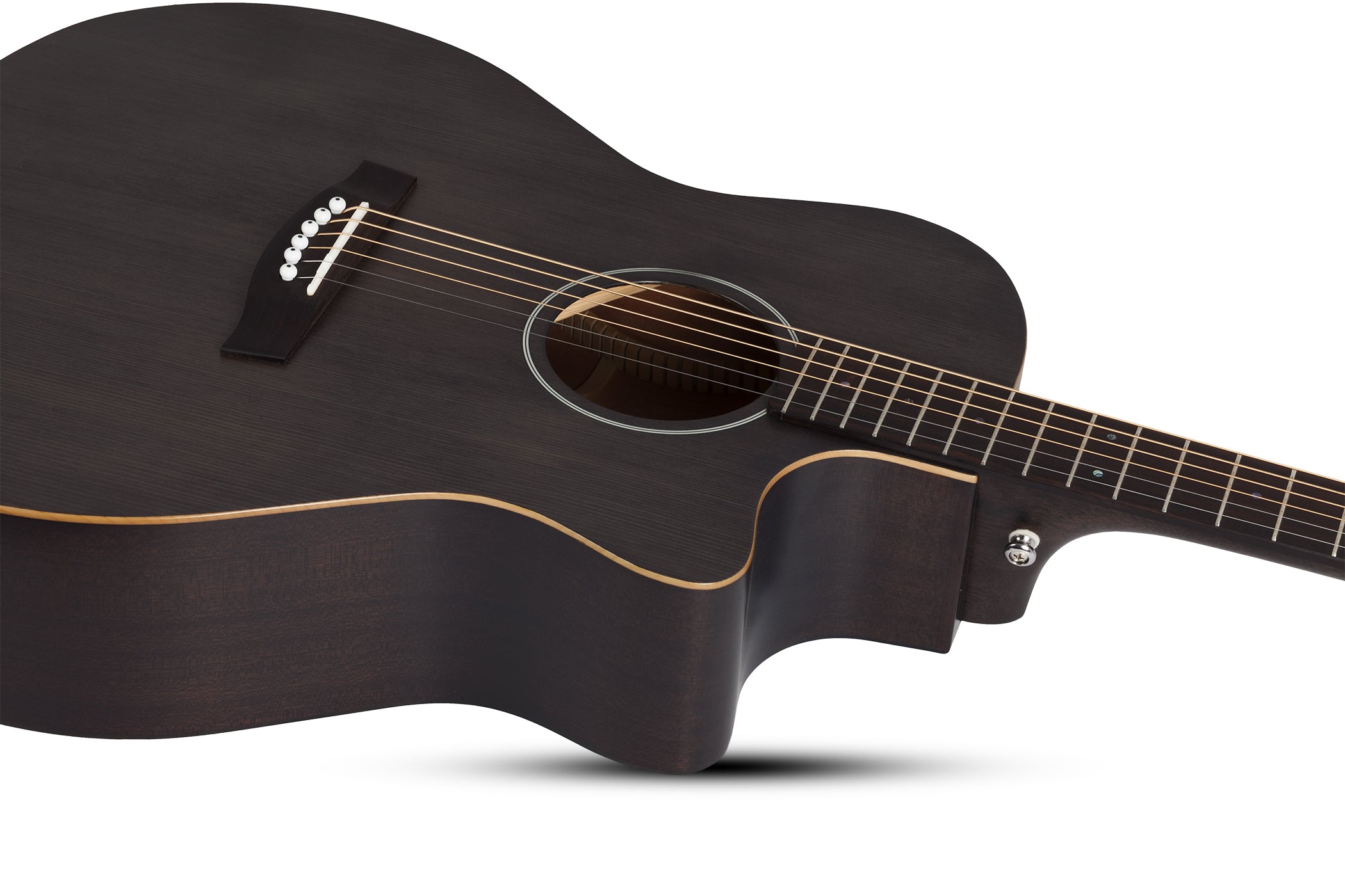 Schecter DELUXE ACOUSTIC SSTBLK Satin See Thru Black 3716-SHC