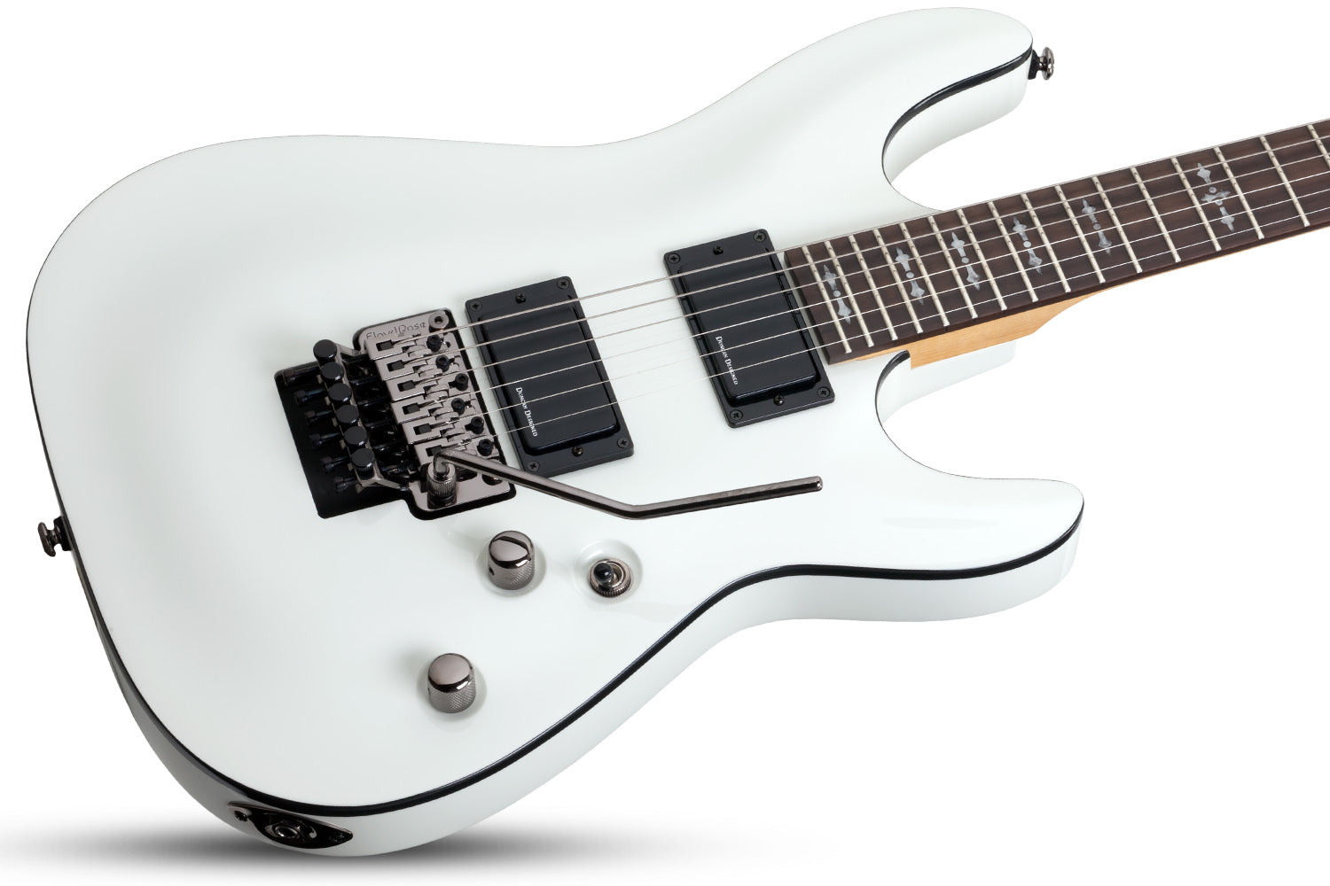 Schecter DEMON-FR-VWHT Vintage White Guitar with Duncan Designed HB-105 3246-SHC