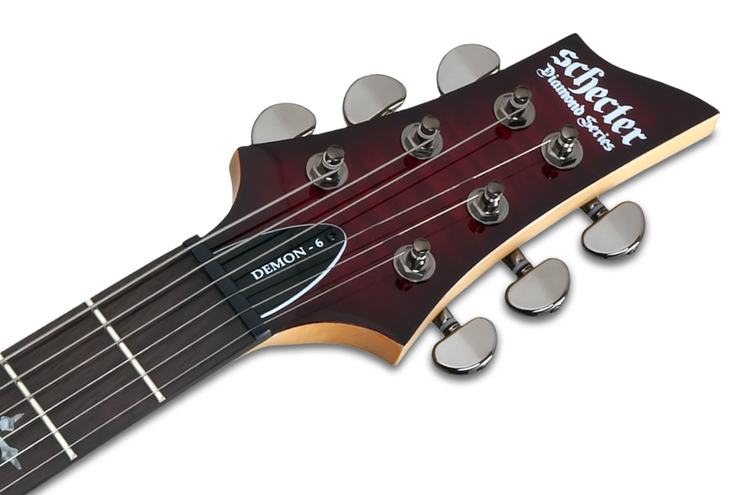 Schecter DEMON-6-CRB Crimson Burst Guitar with Duncan Designed HB 105 3245-SHC