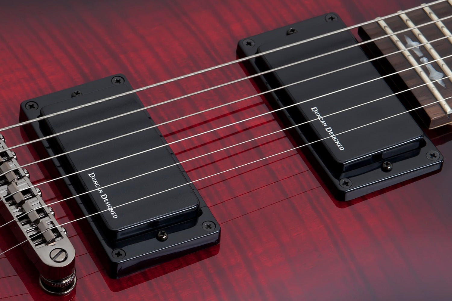 Schecter DEMON-6-CRB Crimson Burst Guitar with Duncan Designed HB 105 3245-SHC