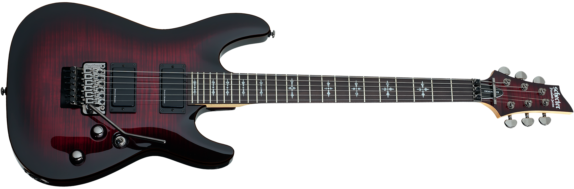 Schecter DEMON-FR-CRB Crimson Burst Guitar with Duncan Designed HB-105
