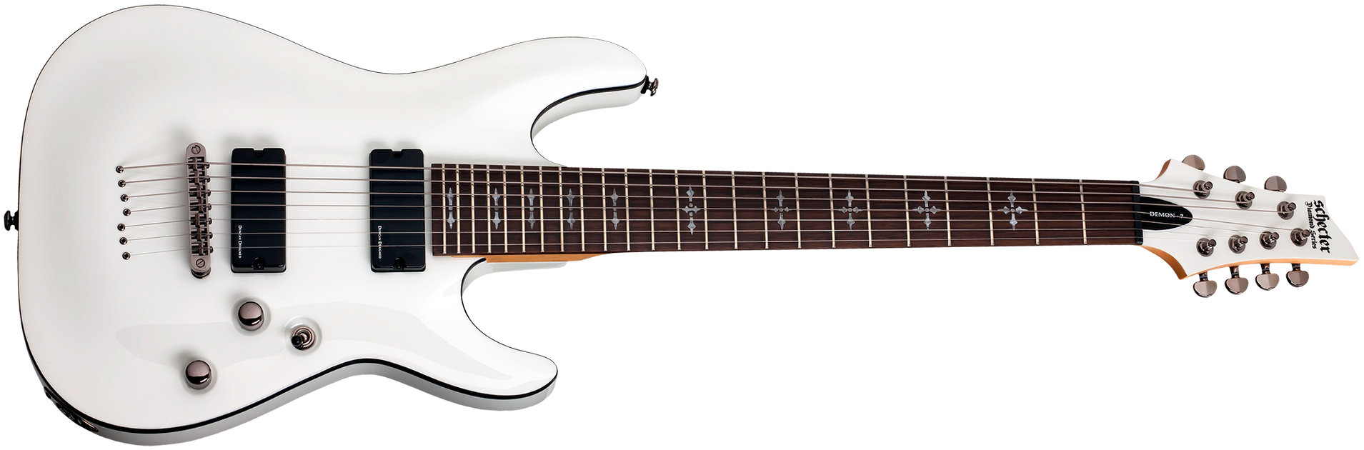 Schecter DEMON 7 VWHT Vintage White 7 String Guitar with Duncan