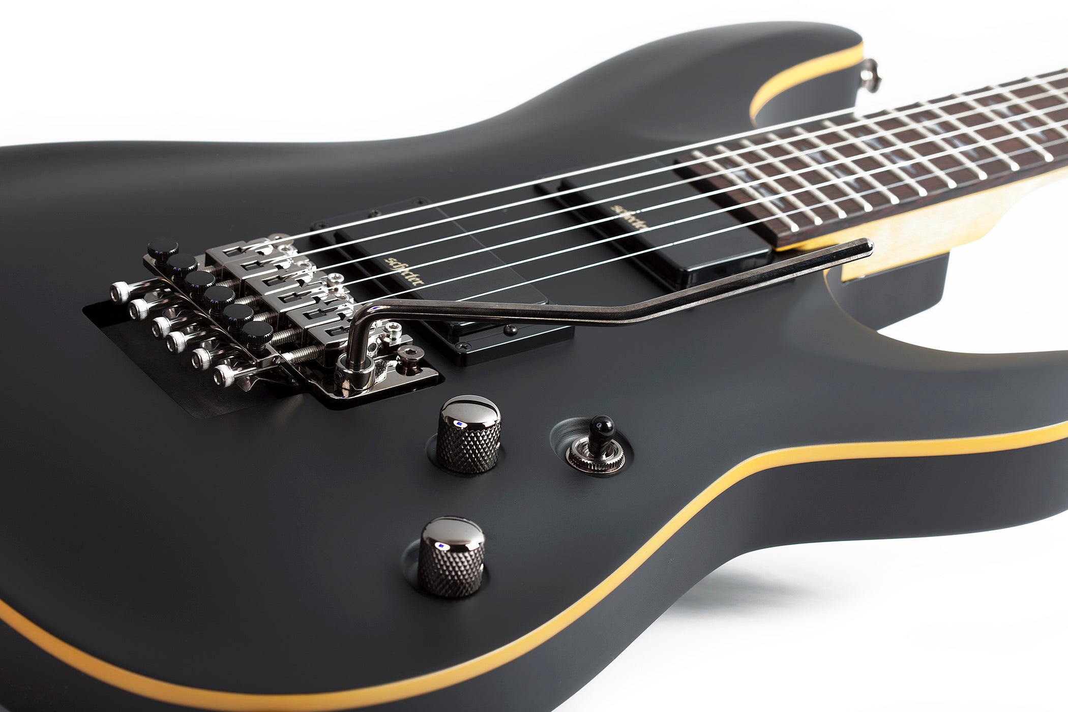 Schecter DEMON-FR-SBK Aged Satin Black Guitar 3661-SHC