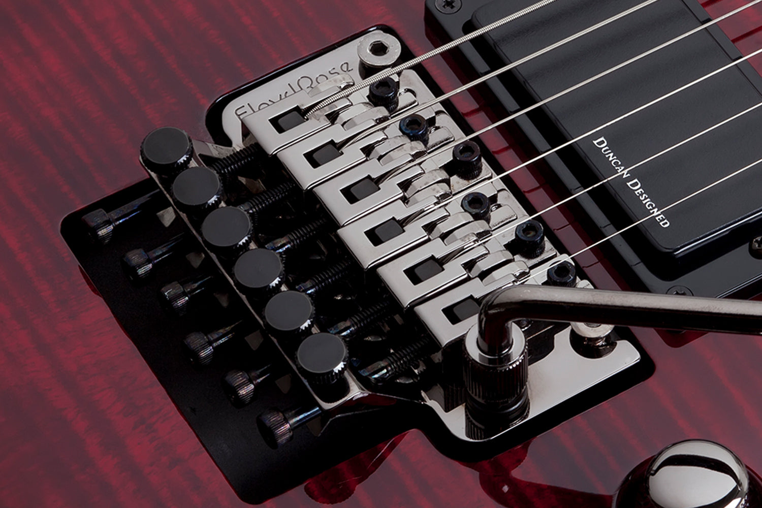 Schecter DEMON-FR-CRB Crimson Burst Guitar with Duncan Designed HB-105 3247-SHC